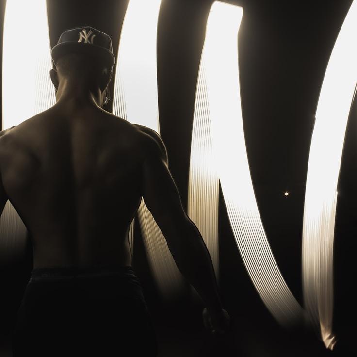 Professional gym interior with weight equipment